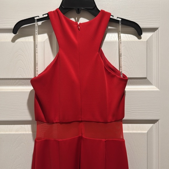 As U Wish candy apple red halter formal gown - Picture 5 of 7